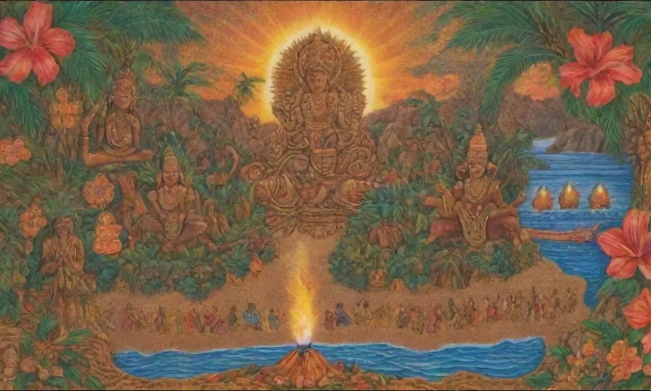 Un vibrante mosaico de colores, culturas y espiritualidad en un entorno tropical