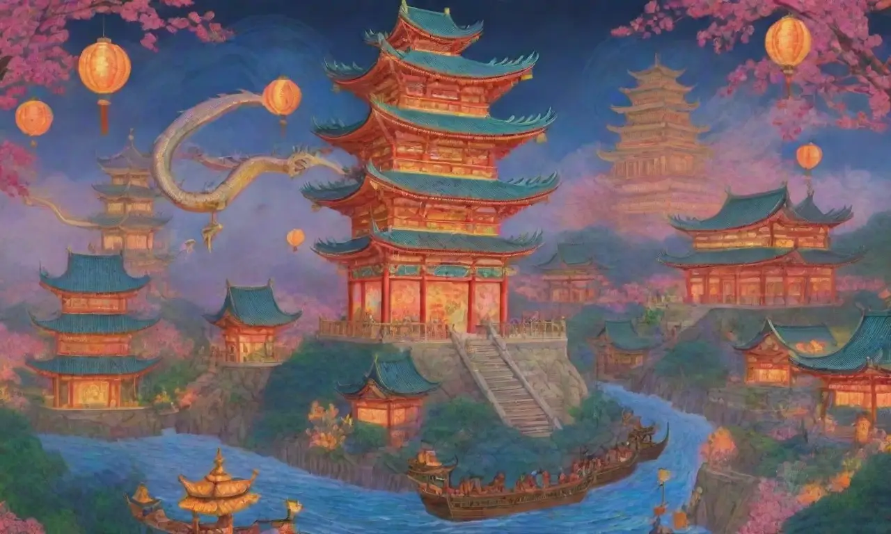Un mundo vibrante de dragones, luces y leyendas interactivas