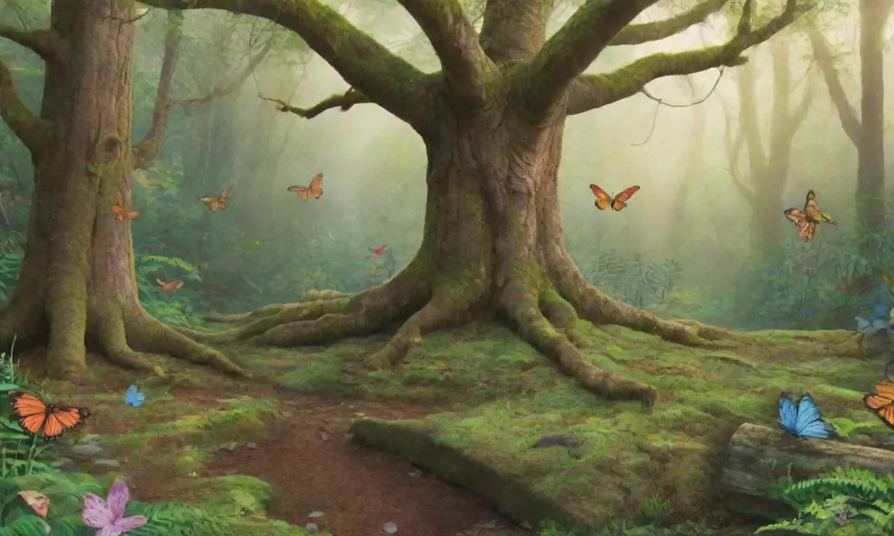Un bosque sagrado lleno de vida, luz y misterio