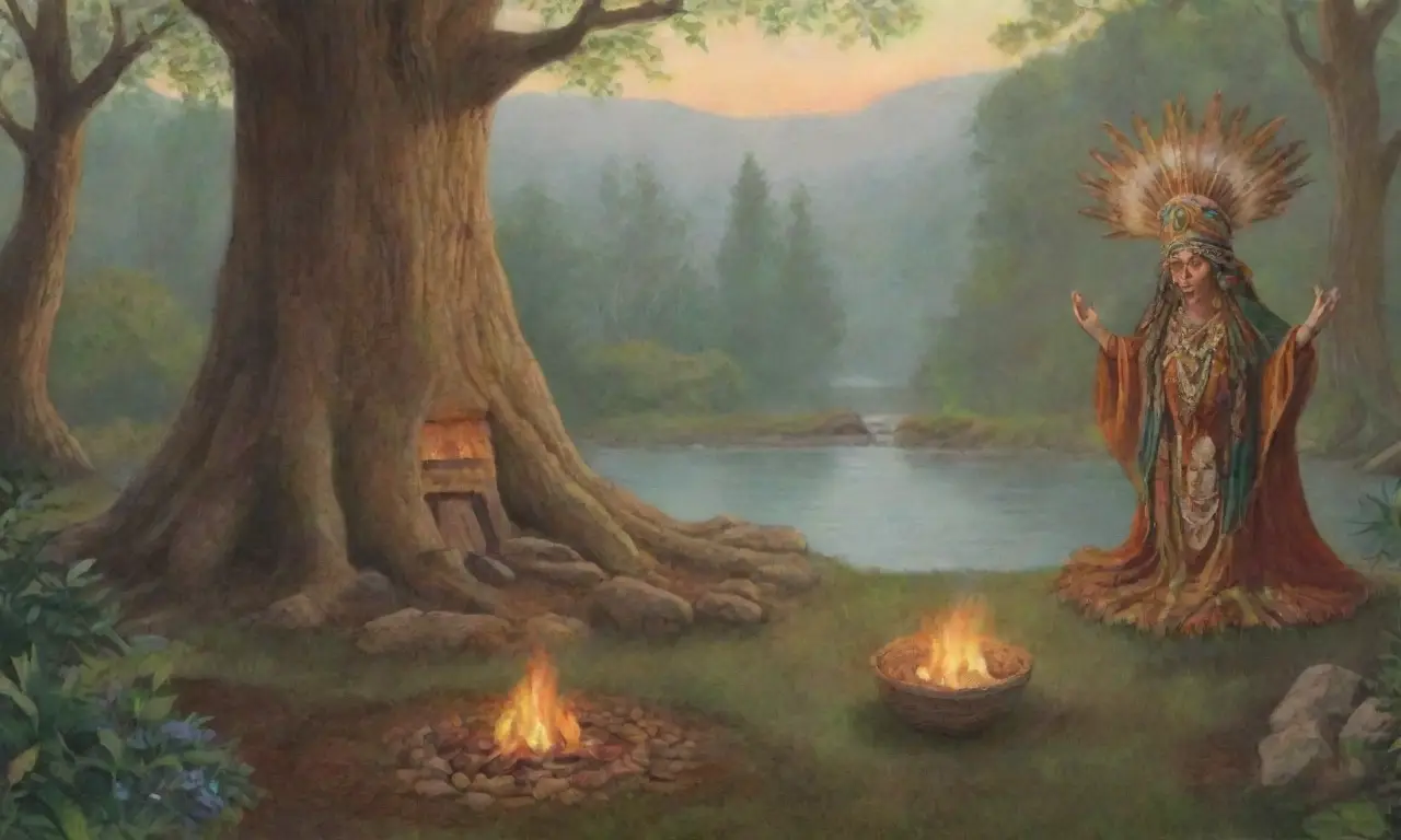 Un ritual sagrado rodeado de naturaleza, colores vibrantes y meditación colectiva