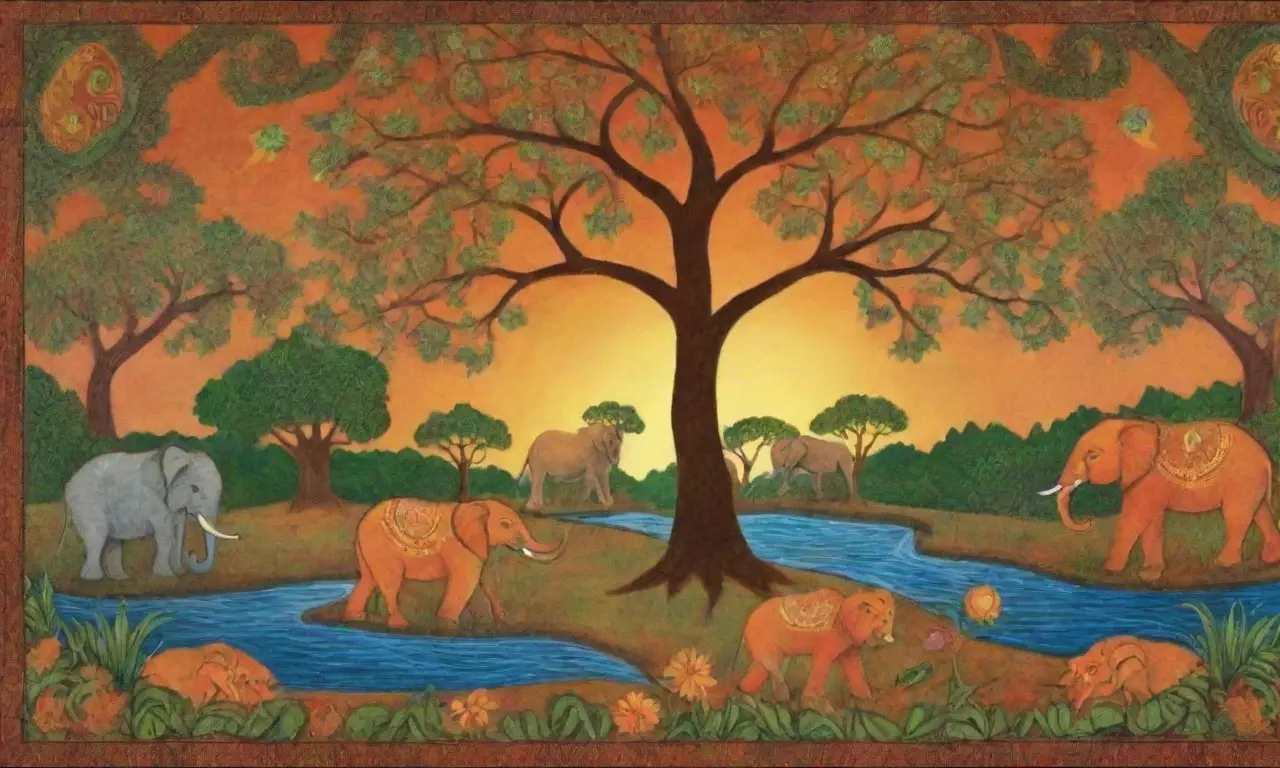 Un vibrante paisaje lleno de colores