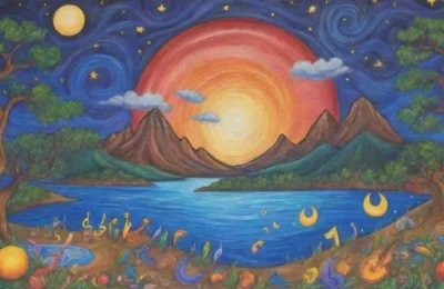 Colores vibrantes y sonidos se entrelazan en un mundo de sueños y armonía