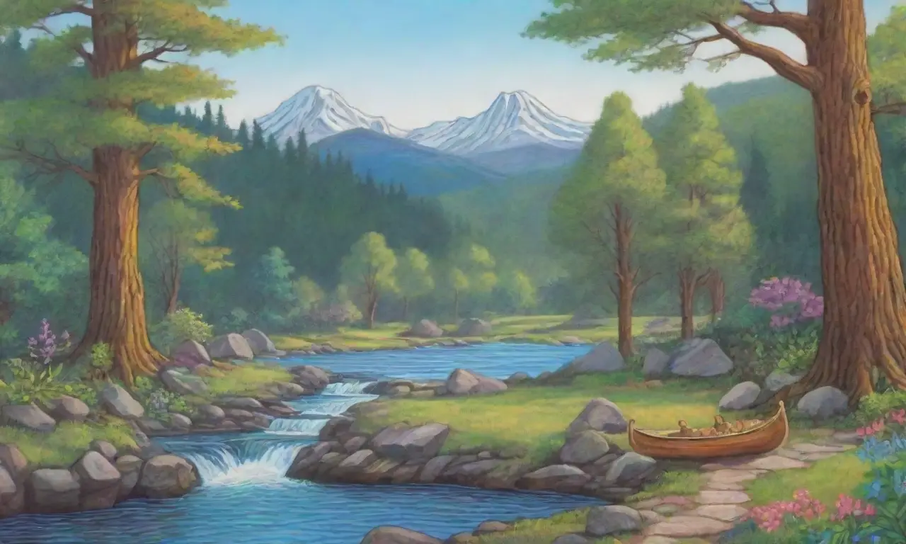 Un paisaje natural vibrante y armonioso con bosques