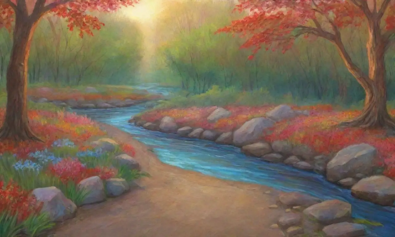 Un paisaje idílico de amor y naturaleza se entrelaza en paz