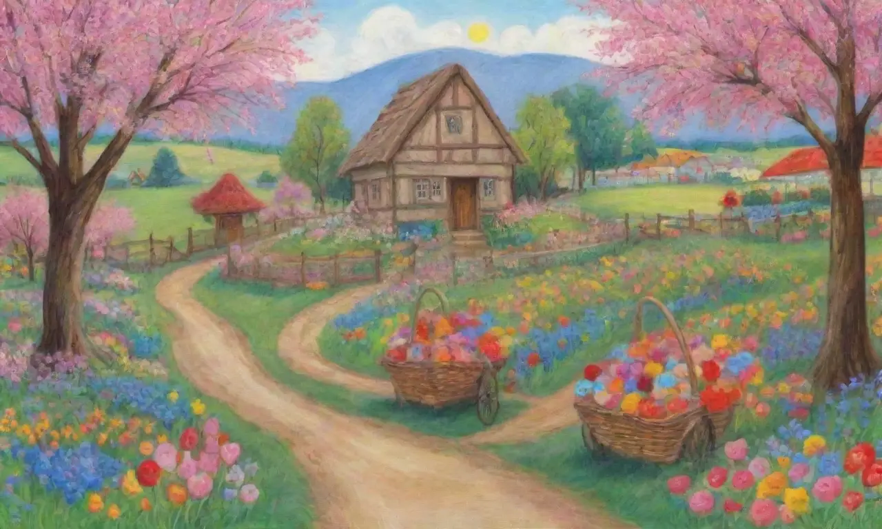 Un paisaje primaveral lleno de vida, color y alegría comunitaria