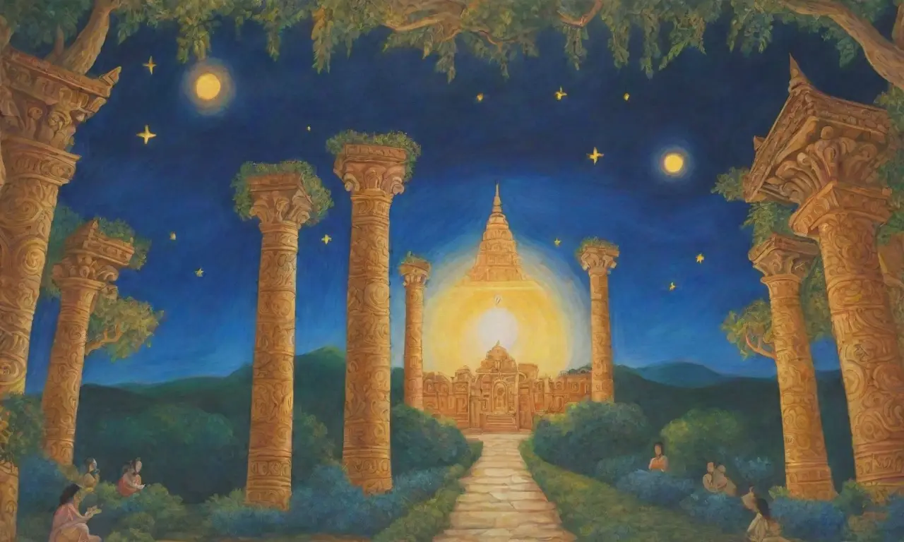 Un paisaje celestial lleno de luz
