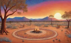Un paisaje vibrante y cultural lleno de arte