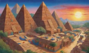 Un paisaje antiguo lleno de símbolos