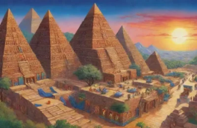 Un paisaje antiguo lleno de símbolos
