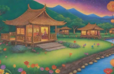 Un paisaje vibrante de colores