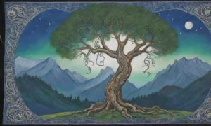 Un paisaje mágico con runas