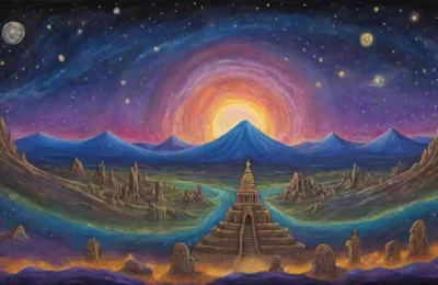 Cielo estrellado con galaxias
