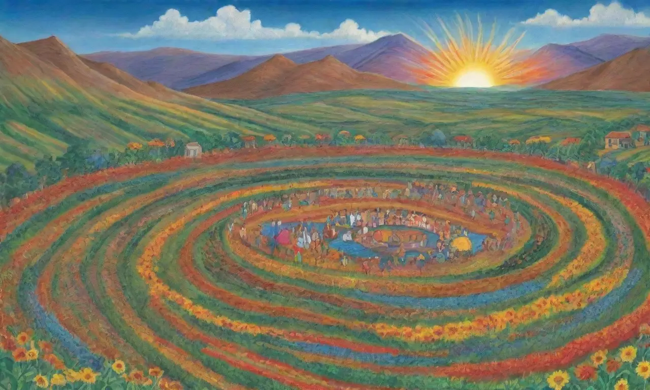 Un paisaje andino vibrante lleno de vida, tradiciones y conexión con el sol