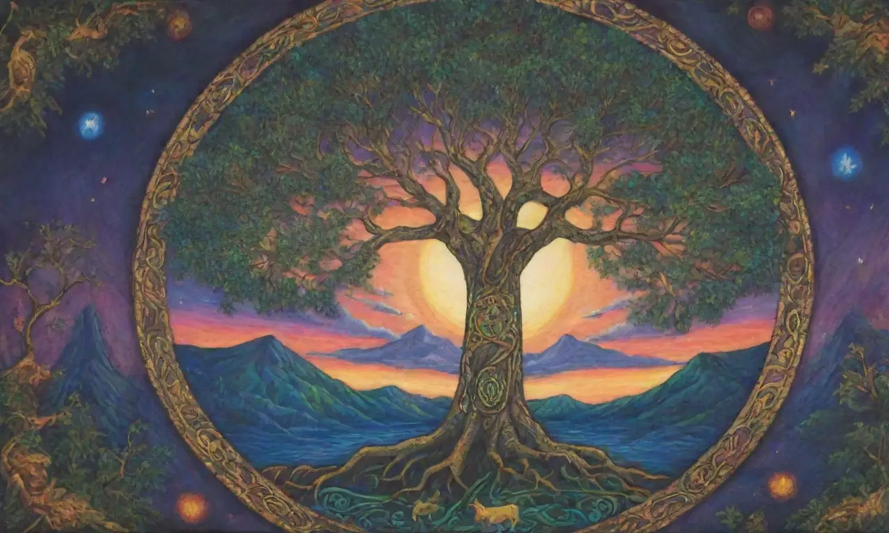 Un tapiz de colores vibrantes y mitología que celebra el amor eterno