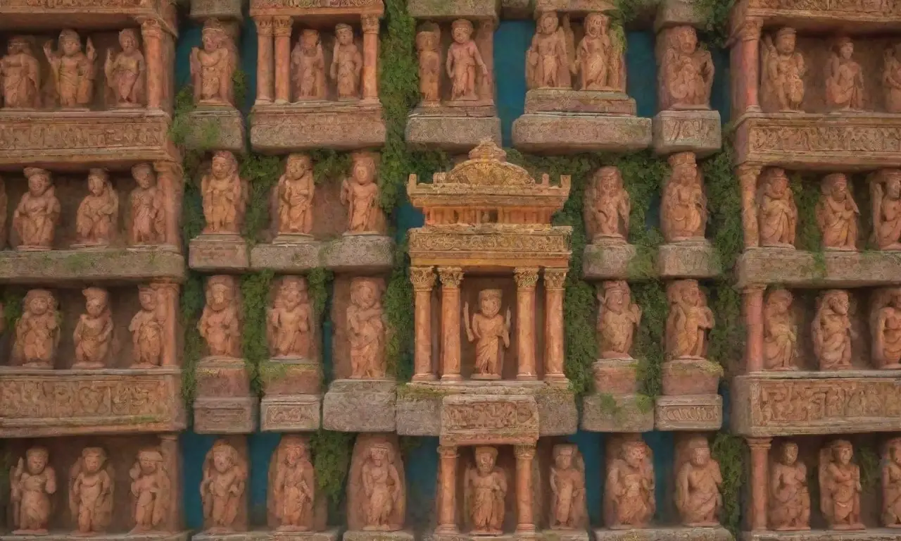 Templos romanos antiguos con columnas