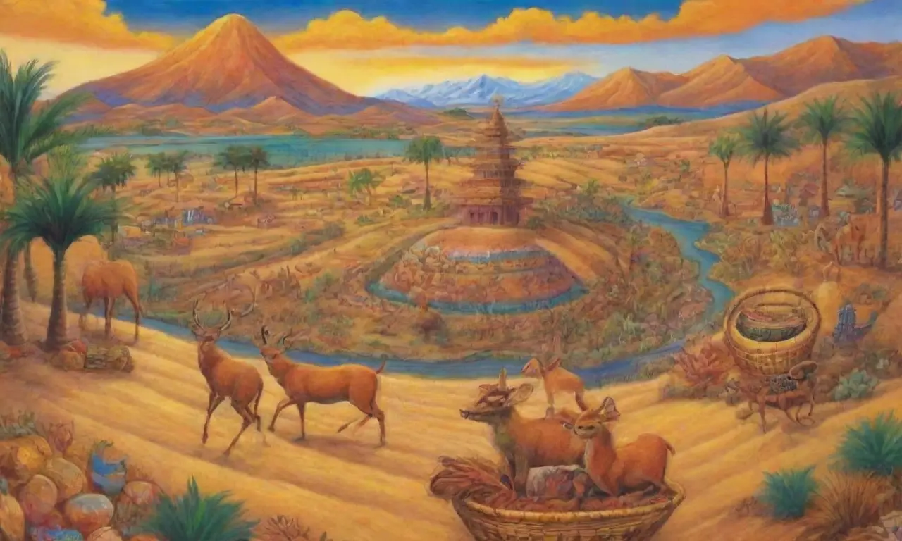 Paisajes antiguos con colinas