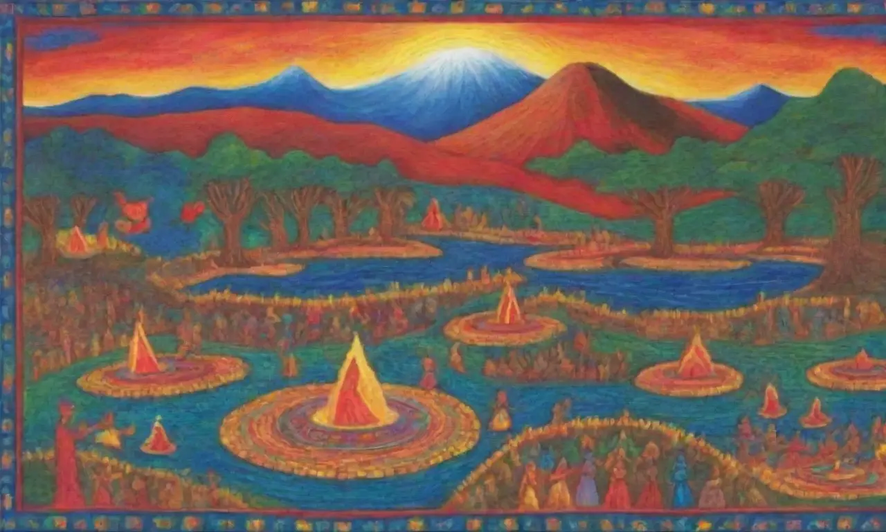 Un vibrante mosaico de colores, símbolos y rituales celebra la vida y la muerte en un paisaje sagrado