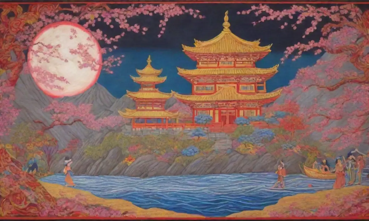 Un mural vibrante que celebra la resiliencia y el honor con héroes, naturaleza y cultura