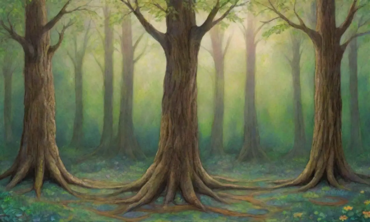 Un bosque sagrado lleno de vida, misterio y reverencia
