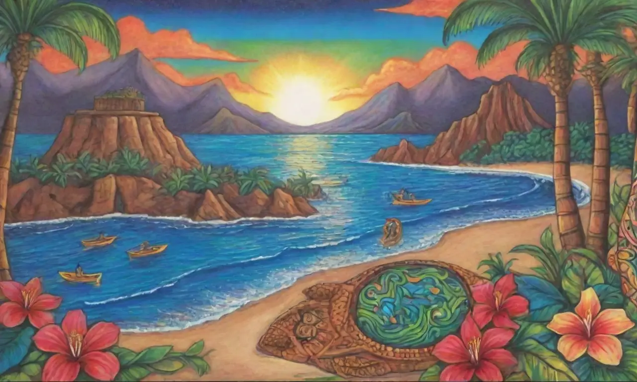 Colores tropicales vibrantes