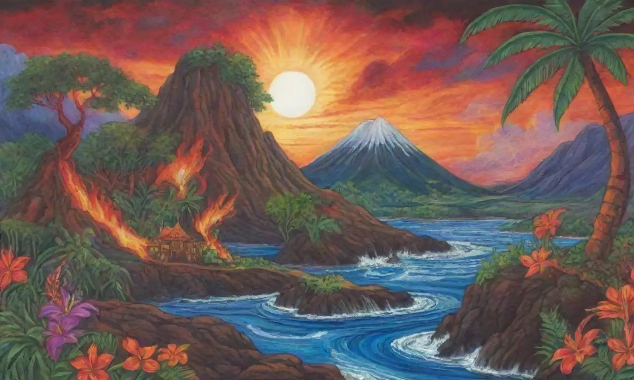 Colores tropicales vibrantes