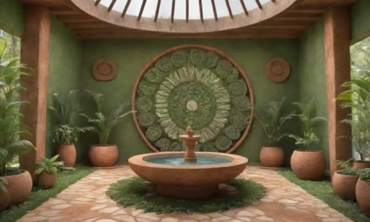 Diseño sostenible que fusiona tradición y modernidad en un entorno natural vibrante