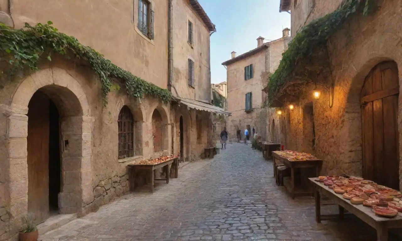 Calles romanas antiguas llenas de historia, misterio y vida