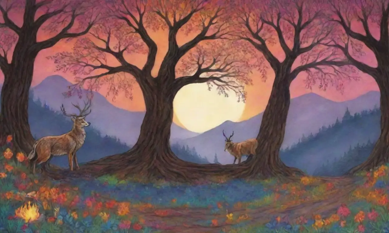 Un bosque vibrante lleno de vida