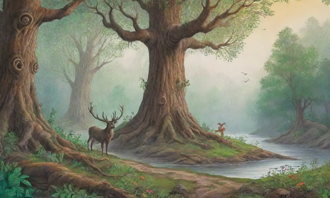 Un bosque denso y mágico, lleno de vida, misterio y leyendas