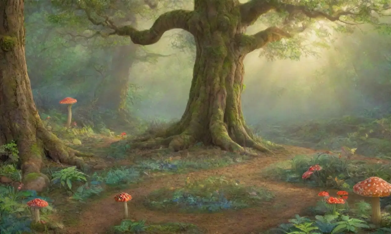 Un bosque mágico lleno de vida y misterio