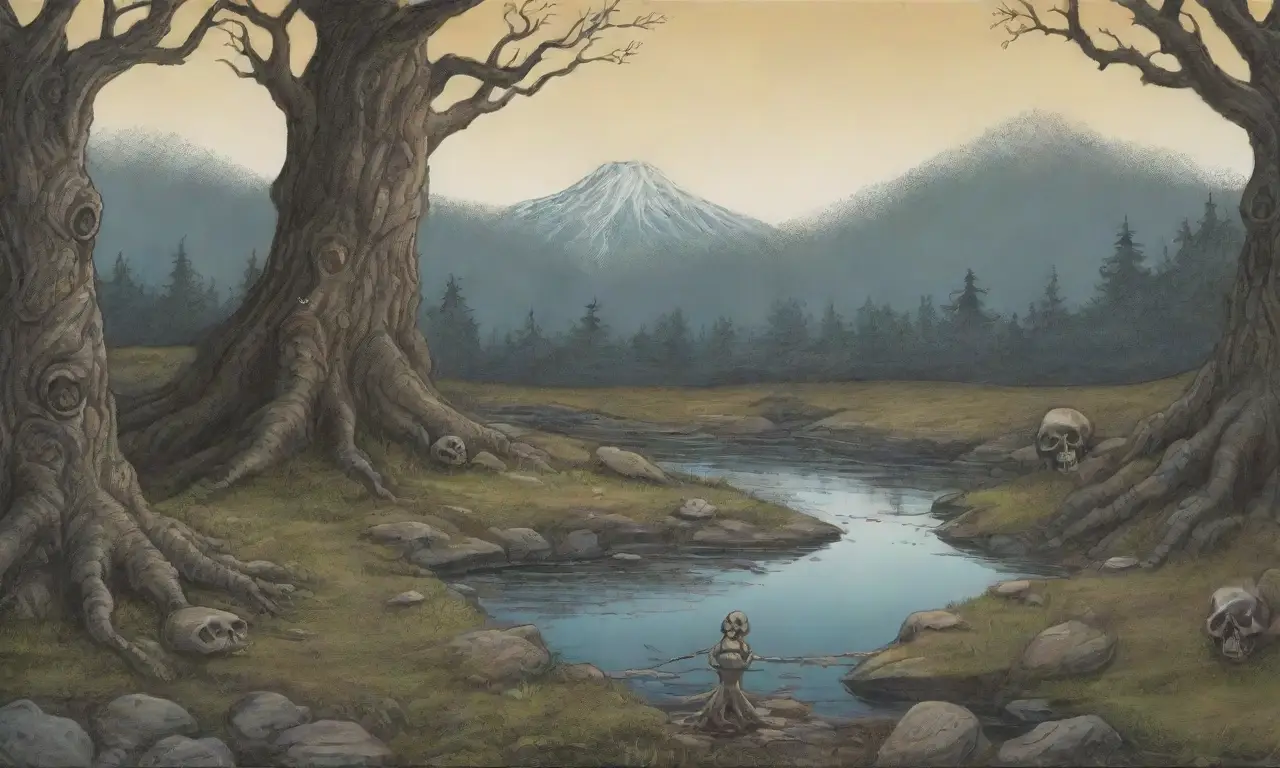 Un bosque oscuro y misterioso habitado por trolls, runas antiguas y artefactos olvidados
