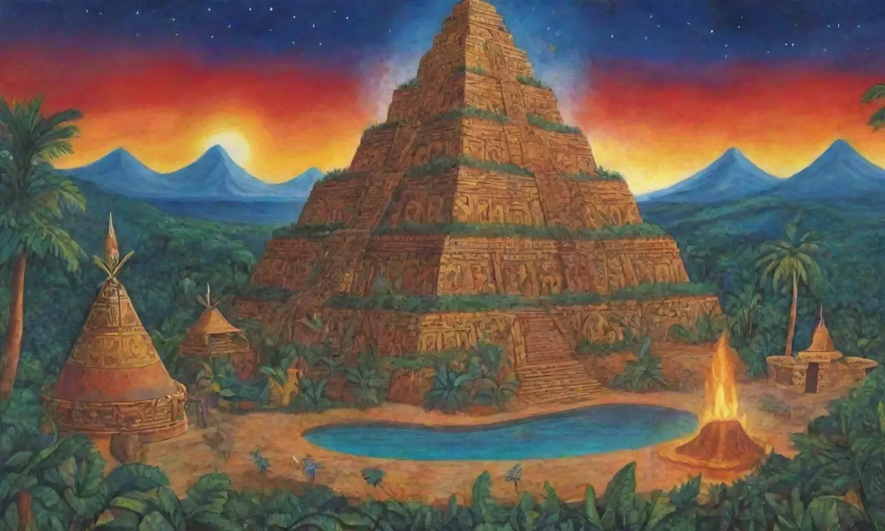 Un vibrante paisaje de colores, símbolos antiguos y rituales sagrados en la selva