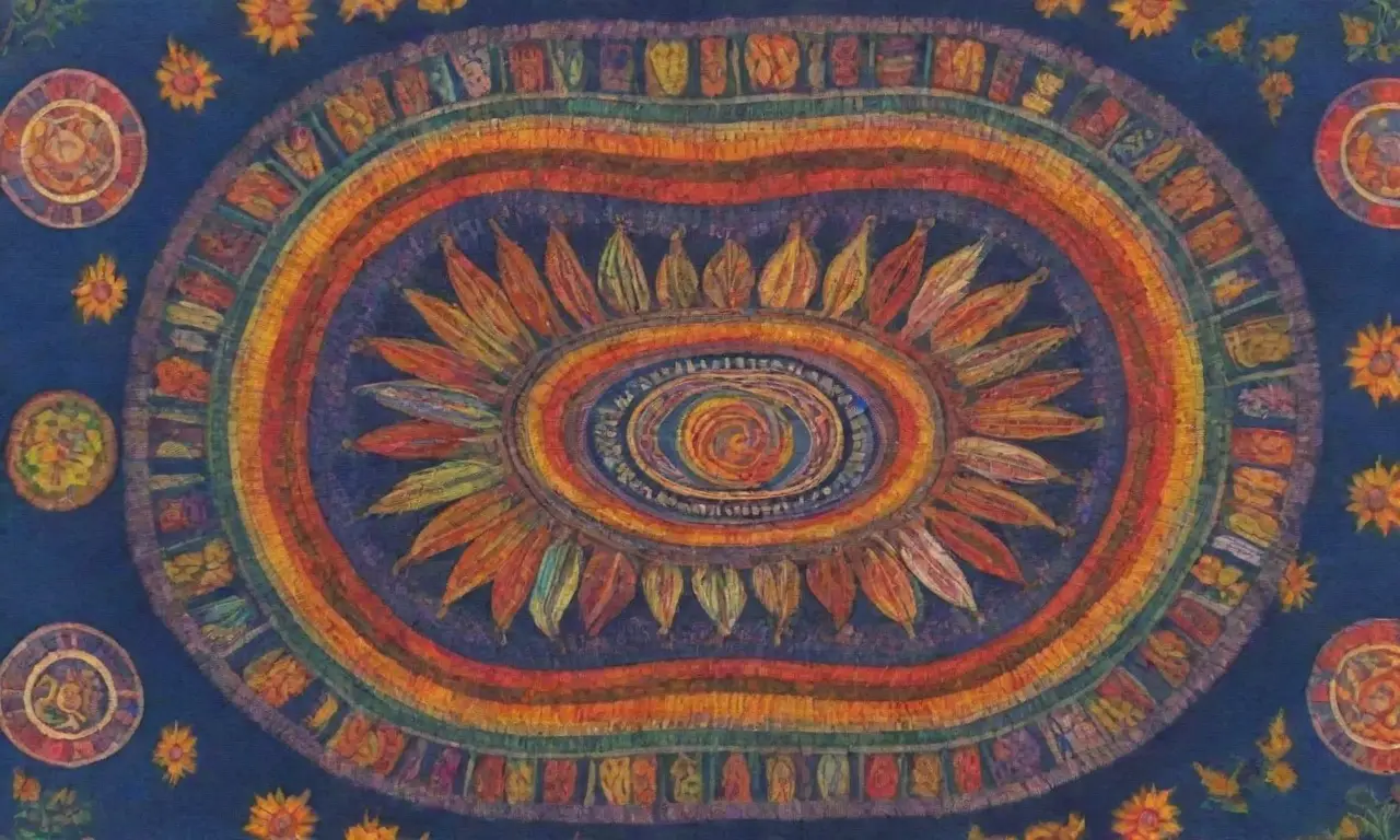 Un vibrante tapiz cultural refleja tradiciones, símbolos y la unidad de la comunidad