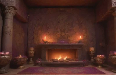 Una habitación tenue y misteriosa