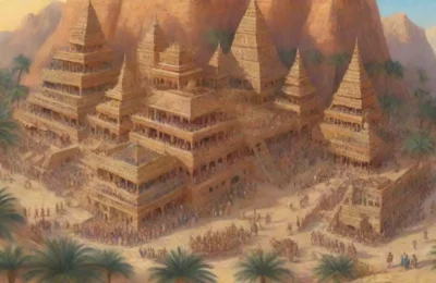 Un vibrante paisaje mesopotámico lleno de rituales