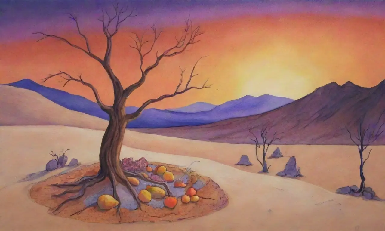 Un desierto dorado al atardecer