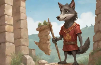 Un mural vibrante muestra a Romulus y Remus bajo la protección de la loba