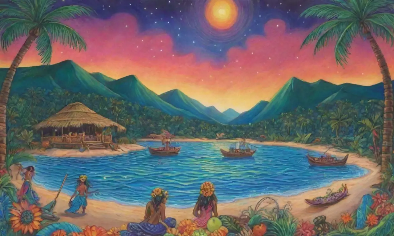 Un paisaje tropical vibrante lleno de cultura, mitología y naturaleza