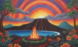Un paisaje vibrante de lava