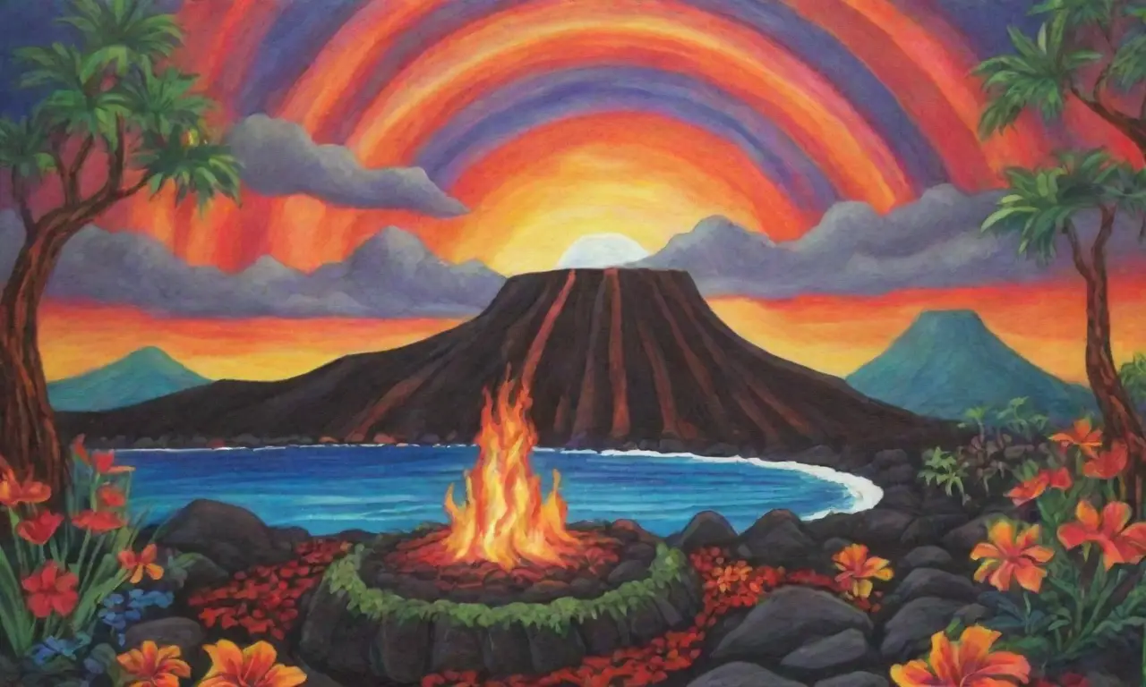 Un paisaje vibrante de lava