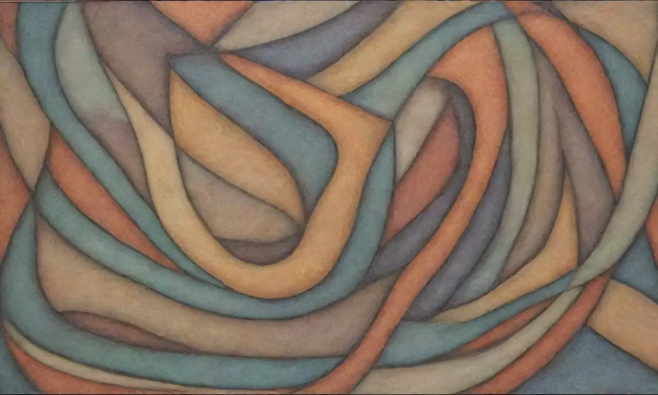 Formas abstractas y colores se entrelazan en una danza visual caótica
