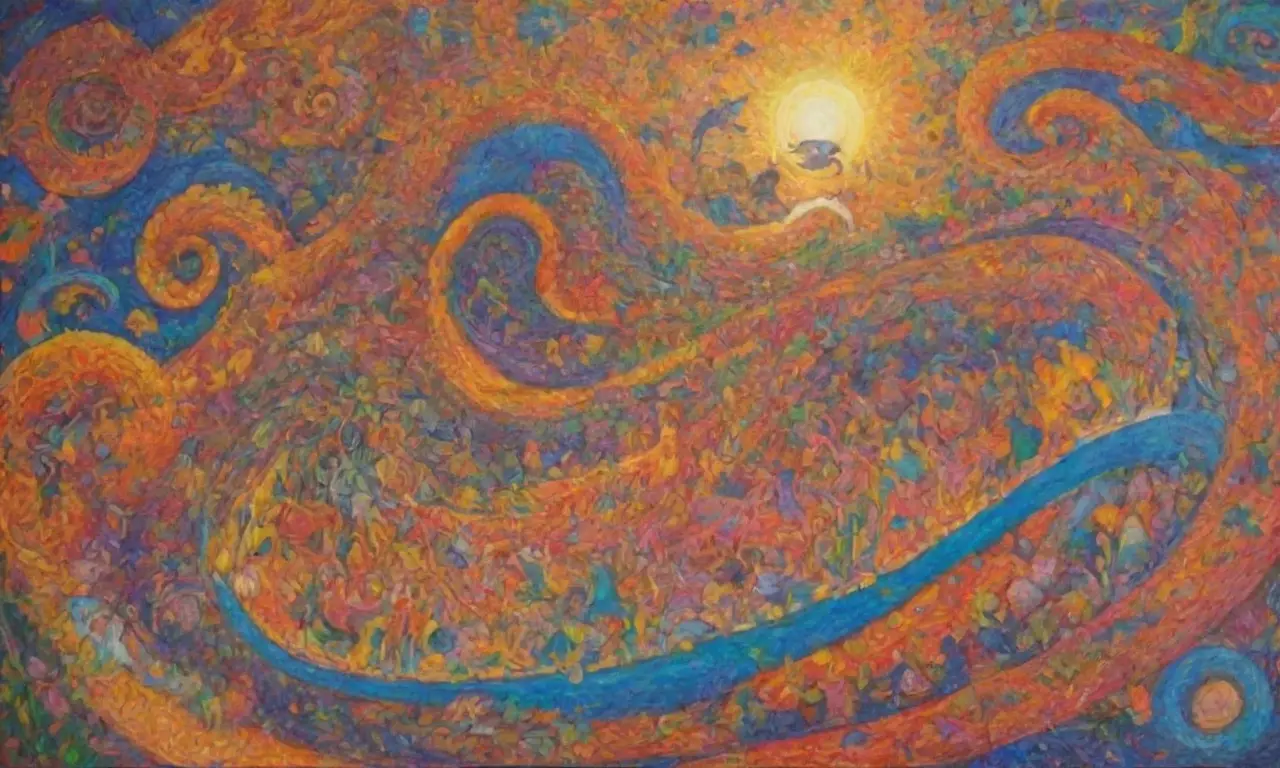 Colores vibrantes y mitos se entrelazan en una danza artística atemporal