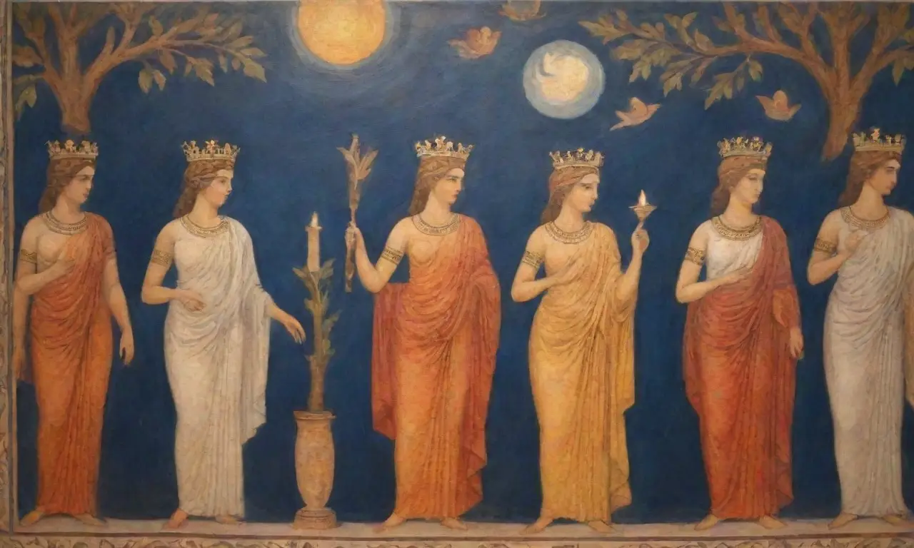Un paisaje vibrante de arte y mitología griega