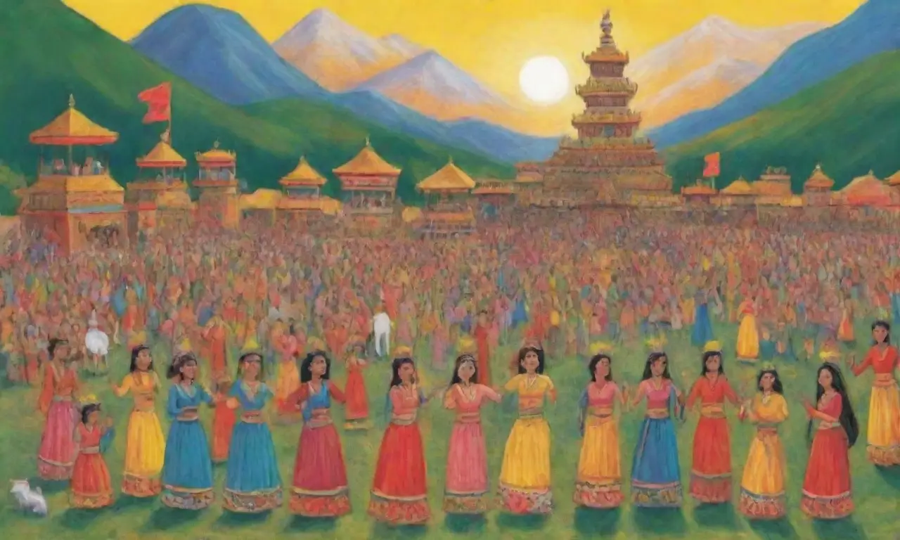 Celebración vibrante de la cultura con danzas, colores, tradiciones y alegría