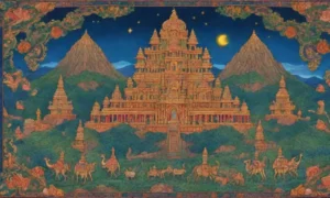 Un vibrante paisaje lleno de colores