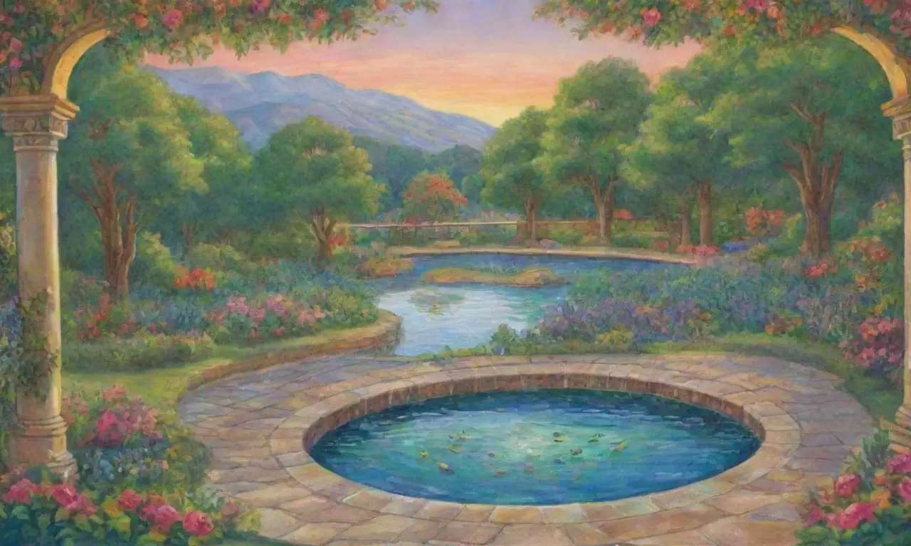 Un jardín sereno y vibrante lleno de flores