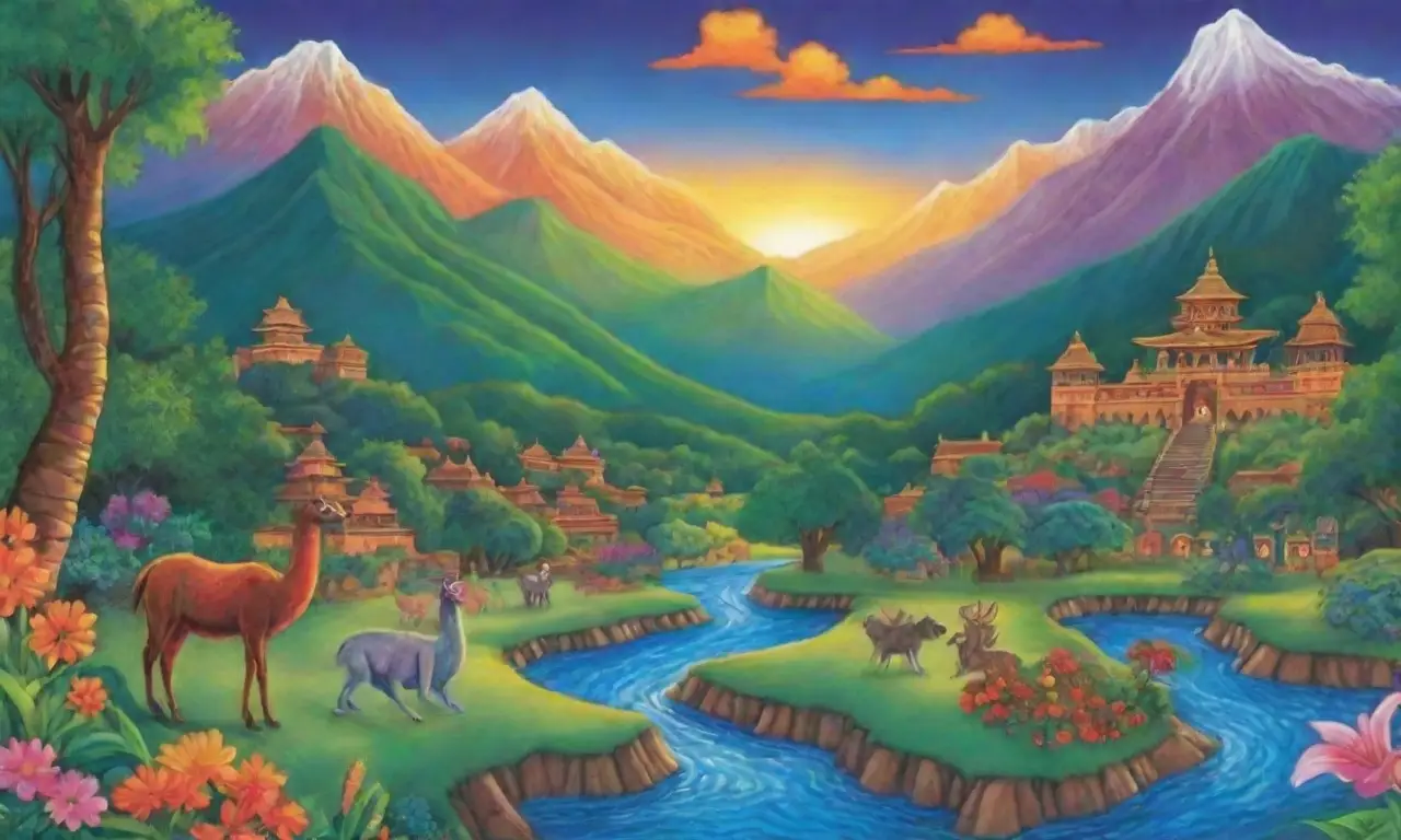 Un paisaje vibrante de montañas verdes, cascadas, templos incas y rica biodiversidad
