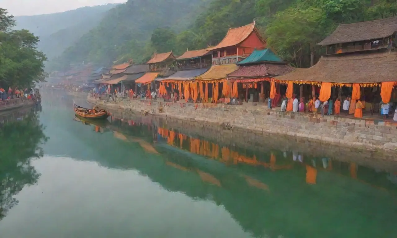 Un paisaje vibrante de agua, templos antiguos, rituales sagrados y vida cultural