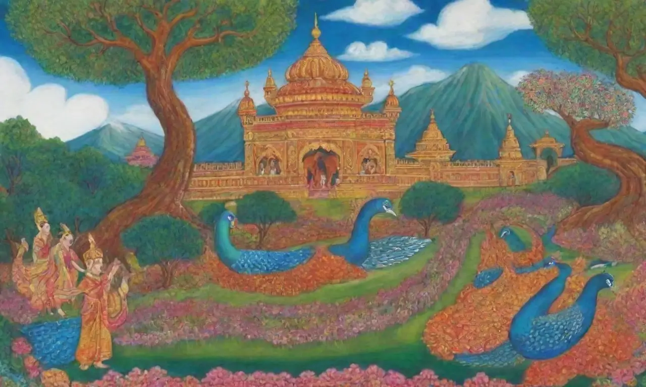Un vibrante paisaje lleno de colores