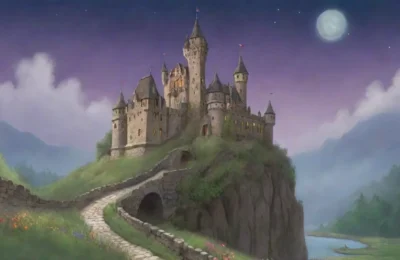 Un castillo majestuoso se alza en el crepúsculo